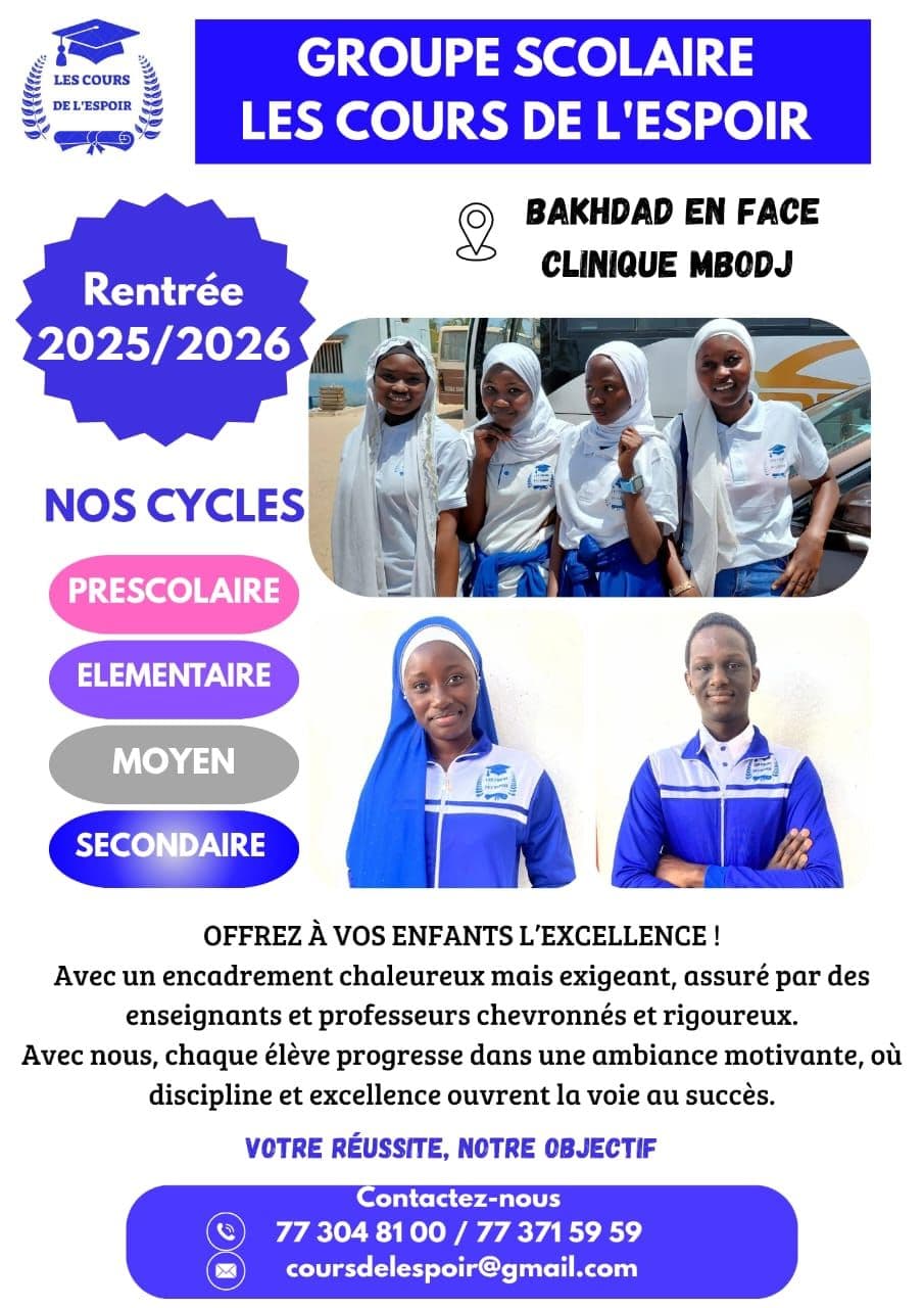 Affiche de la rentrée scolaire 2025/2026